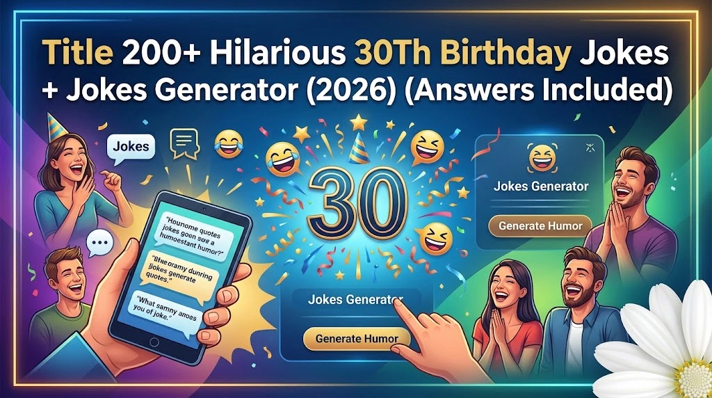 200+ Hilarious 30Th birthday jokes with punz world