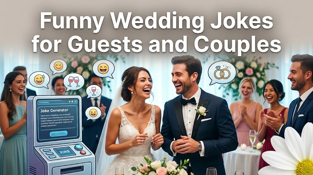 funny wedding jokes for guests and couples